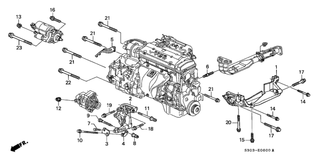 2000 Honda Prelude Alternator Bracket Diagram