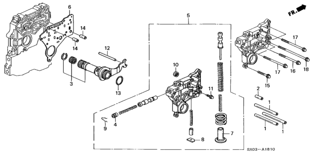 1998 Honda Odyssey 5 Door EX KA 4AT AT Regulator (2.3L) Diagram