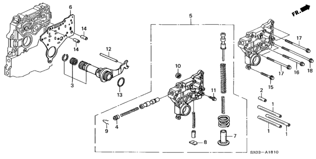 1998 Honda Odyssey AT Regulator (2.3L) Diagram