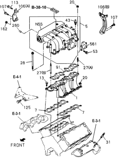 1994 Honda Passport Gasket, Throttle Body Diagram for 8-94389-939-0