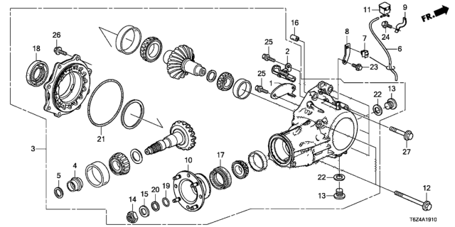 2020 Honda Ridgeline 4 Door RTL (-E) KA 9AT AT Transfer (9AT) Diagram