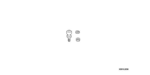 2005 Honda Pilot 5 Door EXL (RES) KA 5AT Trailer Hitch Ball (2in) Diagram