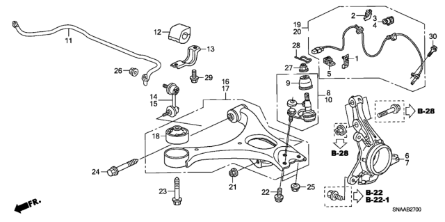 2009 Honda Civic Knuckle, Left Front Diagram for 51216-SNA-010