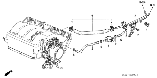 2005 Honda Civic Install Pipe - Tubing Diagram