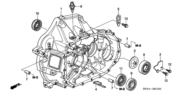 2006 Honda CR-V Clutch Case Diagram