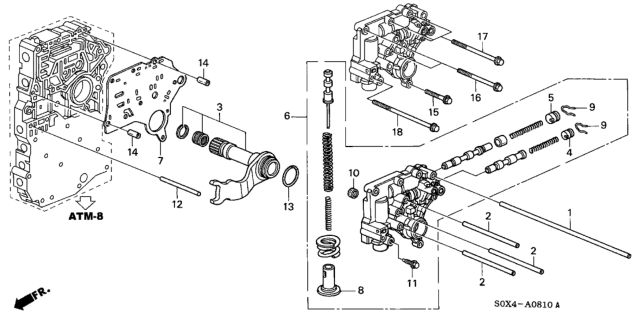 2000 Honda Odyssey 5 Door EX (NAVIGATION) KA 4AT AT Regulator (4AT) Diagram