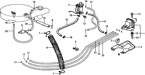 1979 Honda Civic 3 Door ** KL HMT Air Cleaner Tubing Diagram
