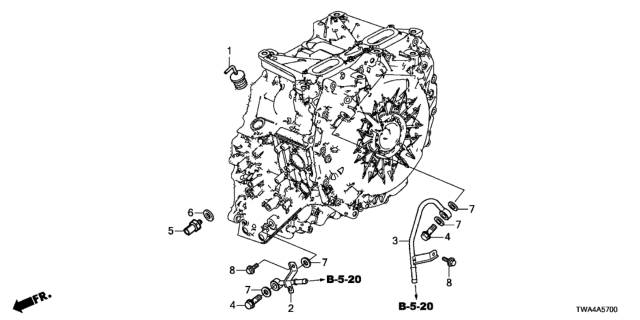 2021 Honda Accord Hybrid AT ATF Pipe Diagram