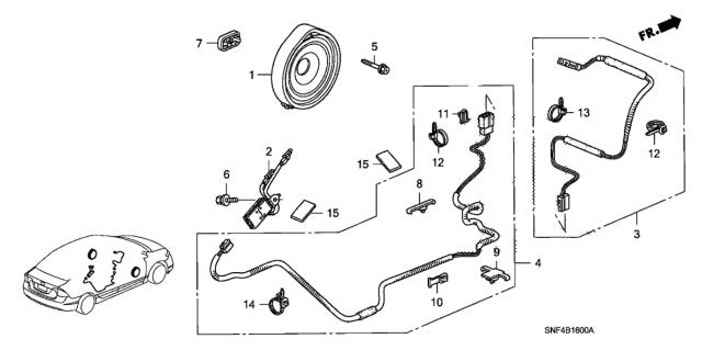 2006 Honda Civic Antenna - Speaker Diagram