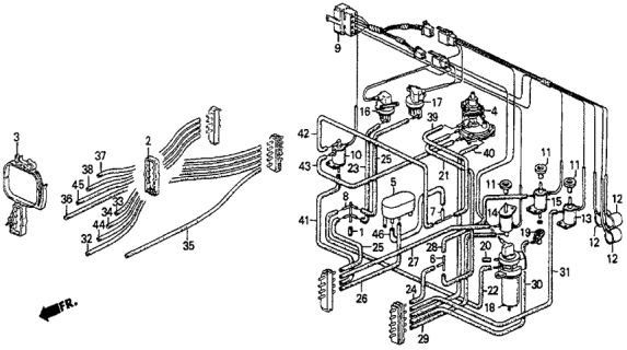 1983 Honda Prelude Switch Assy., Vacuum (B-150) Diagram for 36184-PC6-672