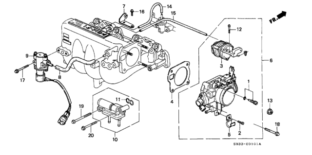 1989 Honda Civic Throttle Body Diagram