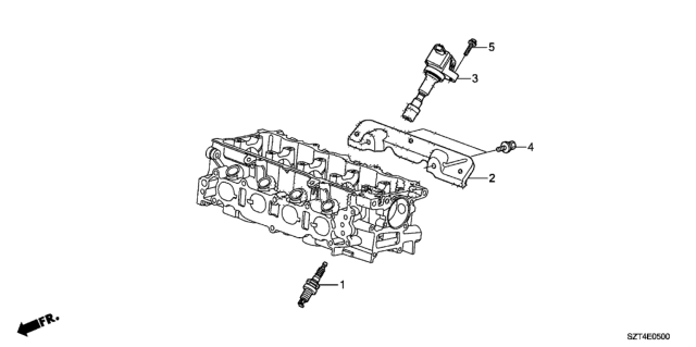 2012 Honda CR-Z Spark Plug Difr6D Diagram for 12290-RB0-J11