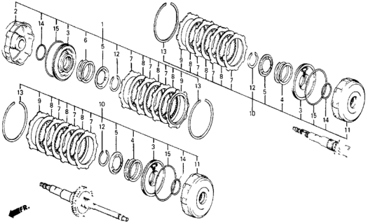 1985 Honda Civic 3AT Low Clutch - Second Clutch Diagram