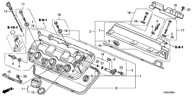 2011 Honda Accord Seal,Spark Plug T Diagram for 12342-RYE-004