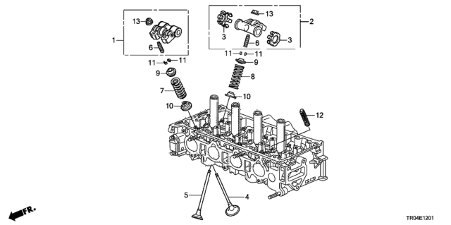 2012 Honda Civic 4 Door SI (NAVIGATION) KA 6MT Valve - Rocker Arm (2.4L) Diagram