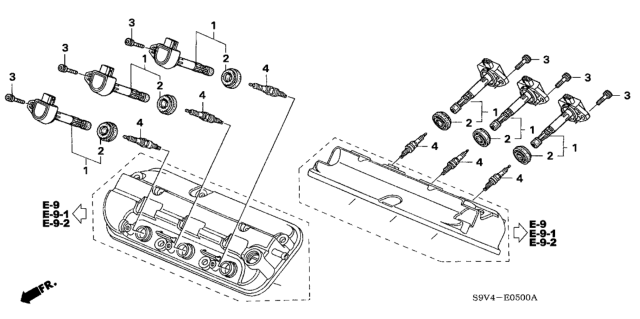 2005 Honda Pilot Plug Hole Coil - Plug Diagram