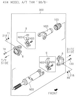 2002 Honda Passport Propeller Shaft (Rear) Diagram 2