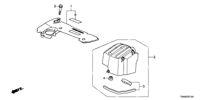 2016 Honda CR-V Engine Cover Diagram