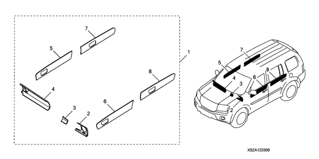 2009 Honda Pilot Panel, L. Door (Light) Diagram for 08Z03-SZA-140B1