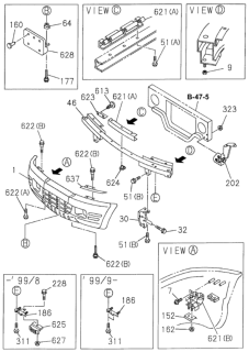 1998 Honda Passport Bumper, Front (Primer) Diagram for 8-97179-685-0