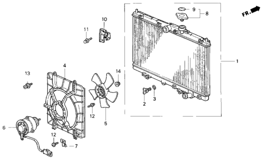 1996 Honda Odyssey Radiator Diagram