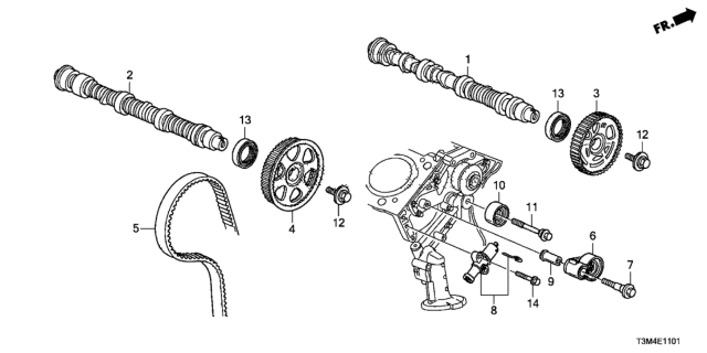 2017 Honda Accord Camshaft - Timing Belt (V6) Diagram