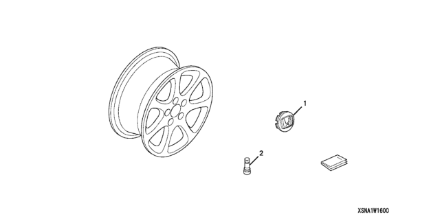 2007 Honda Civic Alloy Wheel (16") Diagram