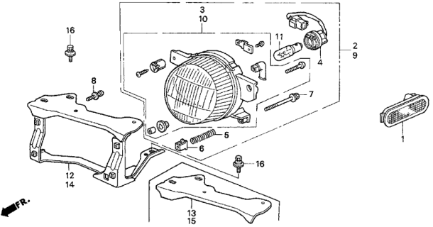 1994 Honda Del Sol Socket Diagram for 33902-SR2-A01