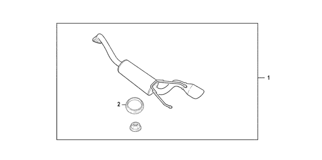 2009 Honda Fit 5 Door SPORT (SUZUKA PLANT) KA 5AT Mugen- Sport Muffler Diagram