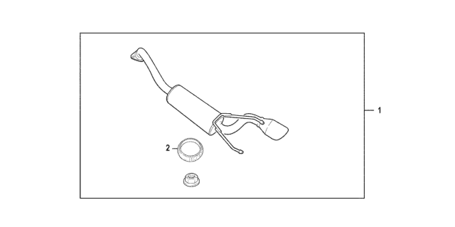 2009 Honda Fit Mugen- Sport Muffler Diagram