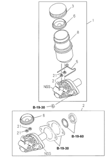 1998 Honda Passport Master Cylinder Assembly, Brake Diagram for 8-97178-010-1