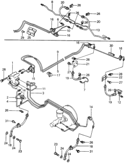 1981 Honda Civic Pipe C, Brake Diagram for 46330-SA0-000