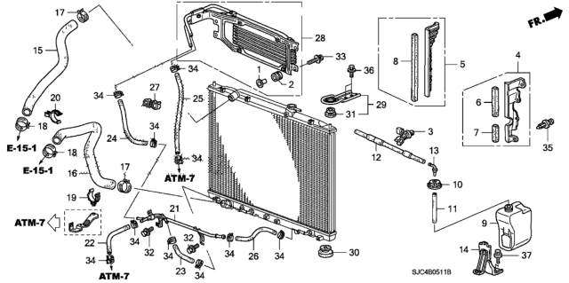 2012 Honda Ridgeline Hose (145MM) (ATf) Diagram for 25212-RDA-000