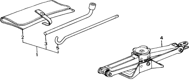 1988 Honda Accord Tools - Jack Diagram