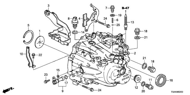 2020 Honda Fit MT Transmission Case Diagram