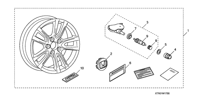 2013 Honda Civic Placard, Spec Usa Diagram for 08W17-TR0-10002