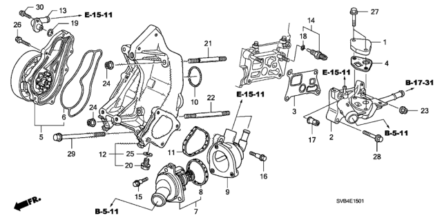 2010 Honda Civic Water Pump (2.0L) Diagram