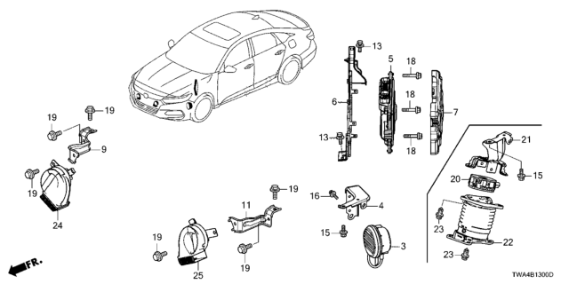 2019 Honda Accord Hybrid ELECTRONIC CONTROL U Diagram for 37820-6C1-A83