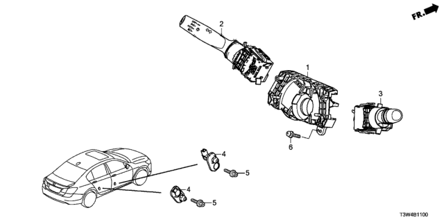 2017 Honda Accord Hybrid Combination Switch Diagram