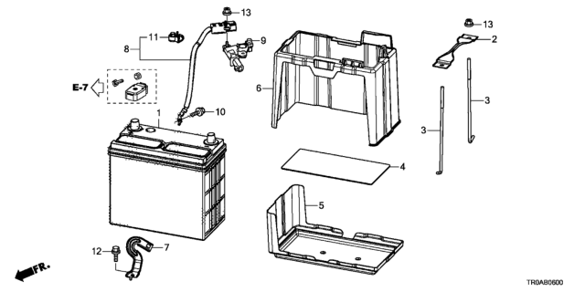 2013 Honda Civic Battery (1.8L) Diagram