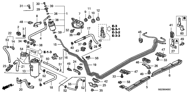 1997 Honda Civic Fuel Pipe Diagram