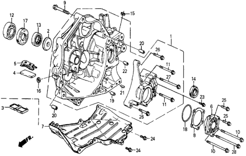 1985 Honda Civic Shim, Driver Side Transfer Side (1.06) Diagram for 29464-PH8-000