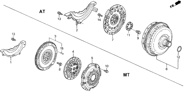 1994 Honda Accord Converter Assembly, Torque Diagram for 26000-P0A-000