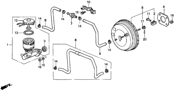 1997 Honda Odyssey 5 Door LX (7 SEATS (3PB)) KA 4AT Master Power Diagram