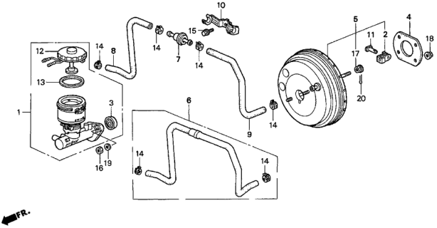 1995 Honda Odyssey Valve, Check (Nissin) Diagram for 46403-SW5-003