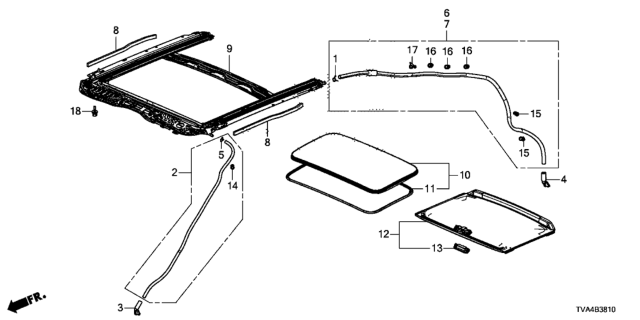 2018 Honda Accord Sunshade (Deep Black) Diagram for 70600-TVA-A01ZA