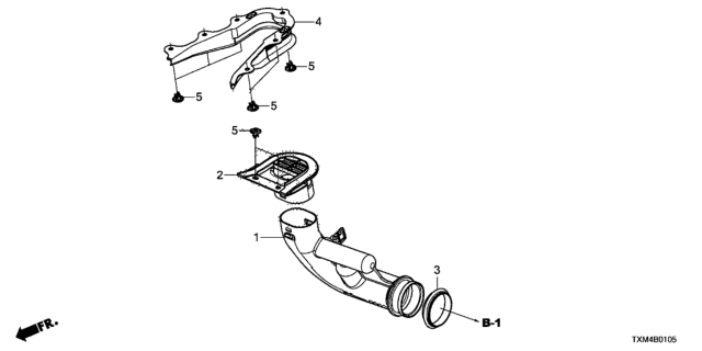 2019 Honda Insight Rubber, Air Inlet Diagram for 17251-6L2-A01