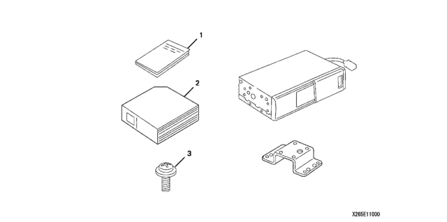 2008 Honda Pilot 5 Door LX-VP (4WD) KA 5AT CD Changer (8-Disc) Diagram