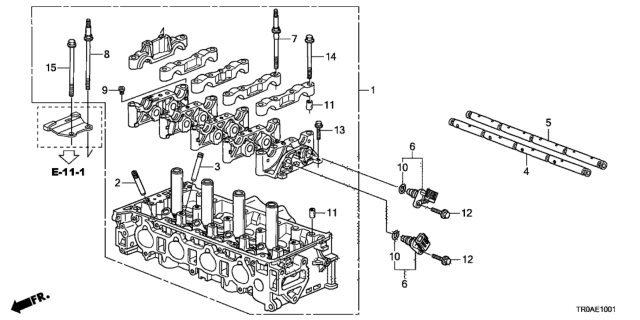 2013 Honda Civic Cylinder Head (2.4L) Diagram