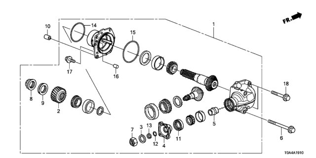 2015 Honda CR-V AT Transfer (CVT) Diagram